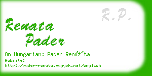 renata pader business card